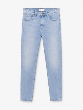 ZARA Jeans Denim High Rise Womens Size 4 Slim Skinny Straight Zip Button